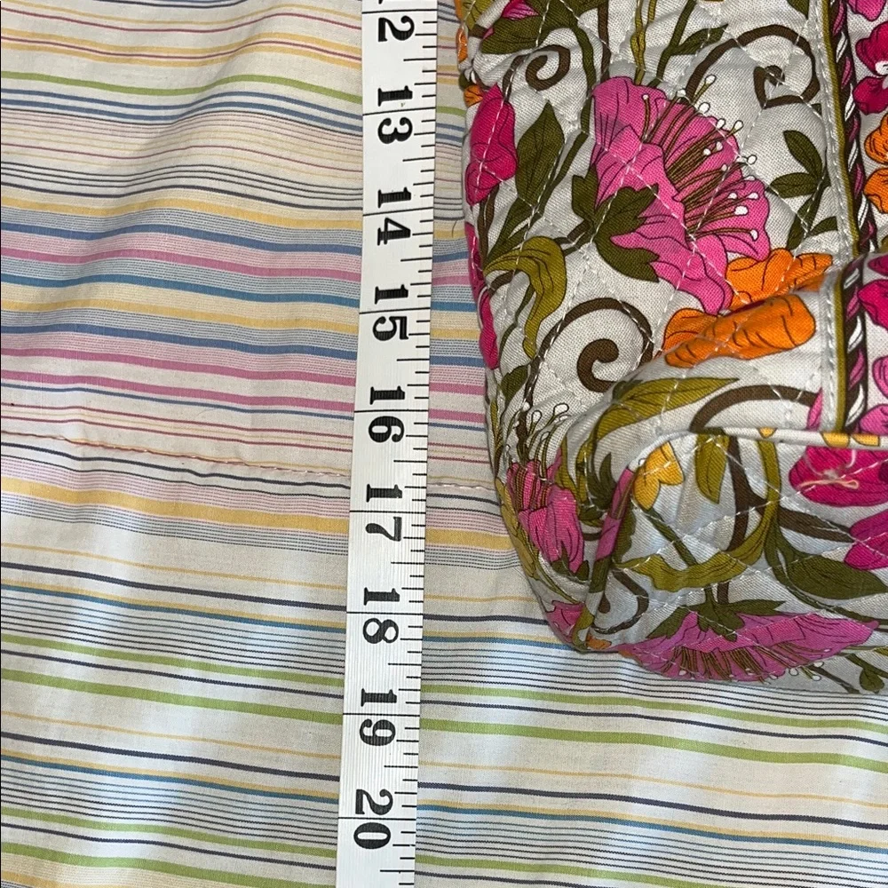 Vera Bradley Quilted Floral Tote in‎ Pink, Orange & Green